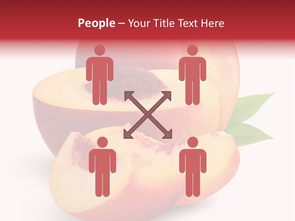 Isolated Peach Sliced PowerPoint Template