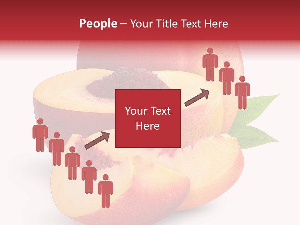 Isolated Peach Sliced PowerPoint Template