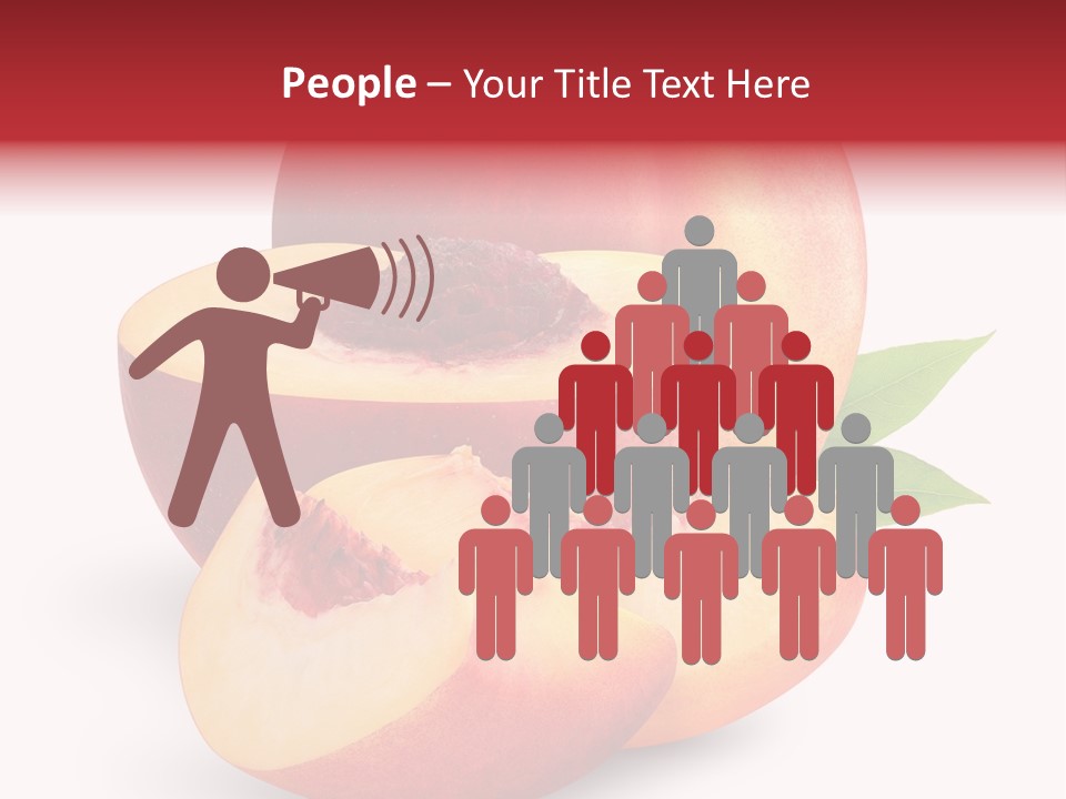 Isolated Peach Sliced PowerPoint Template