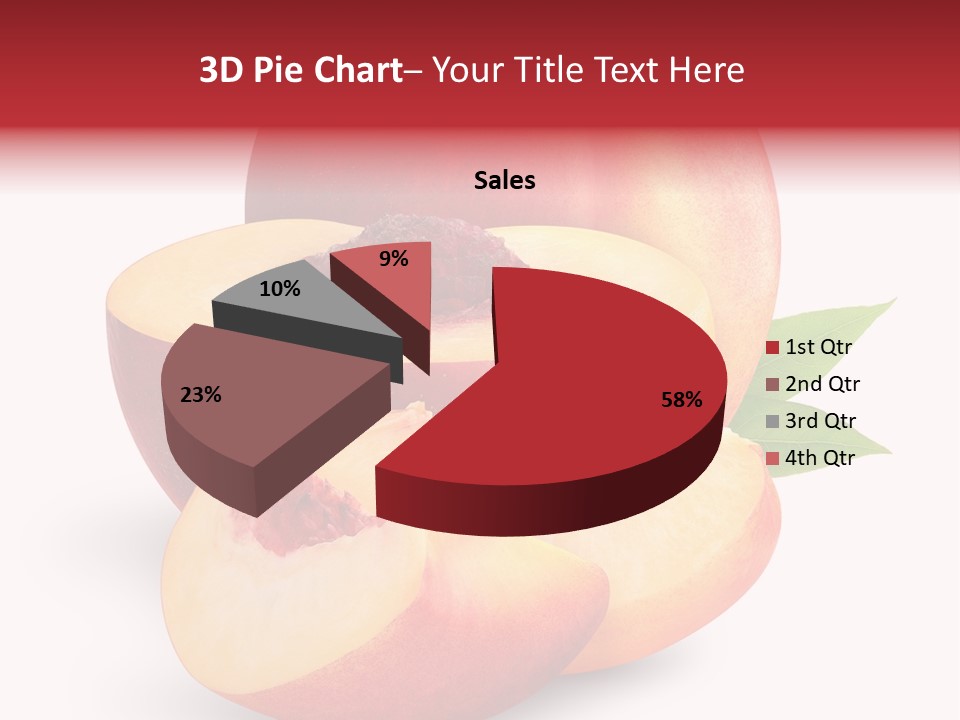 Isolated Peach Sliced PowerPoint Template