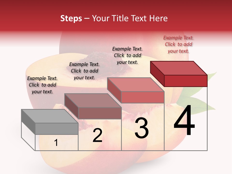 Isolated Peach Sliced PowerPoint Template