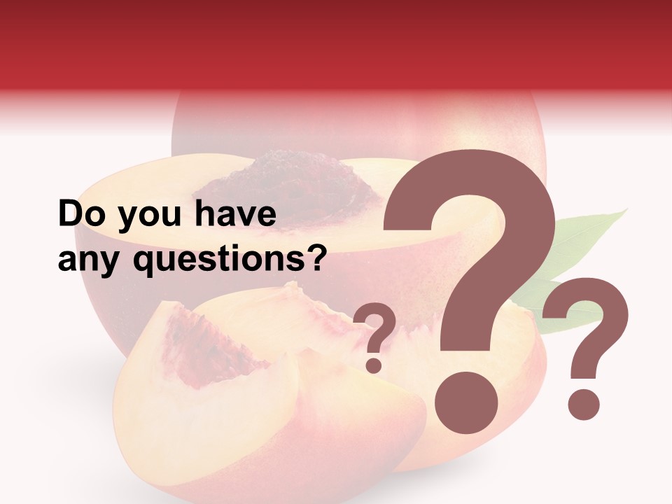 Isolated Peach Sliced PowerPoint Template