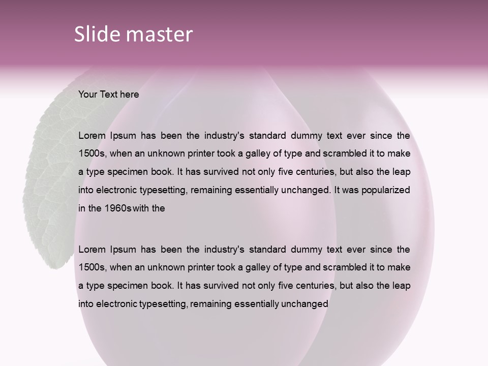 Raw Delicious Leaf PowerPoint Template