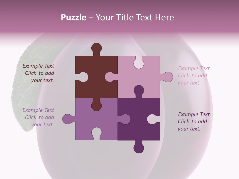 Raw Delicious Leaf PowerPoint Template