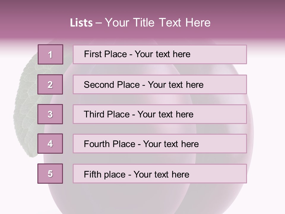 Raw Delicious Leaf PowerPoint Template