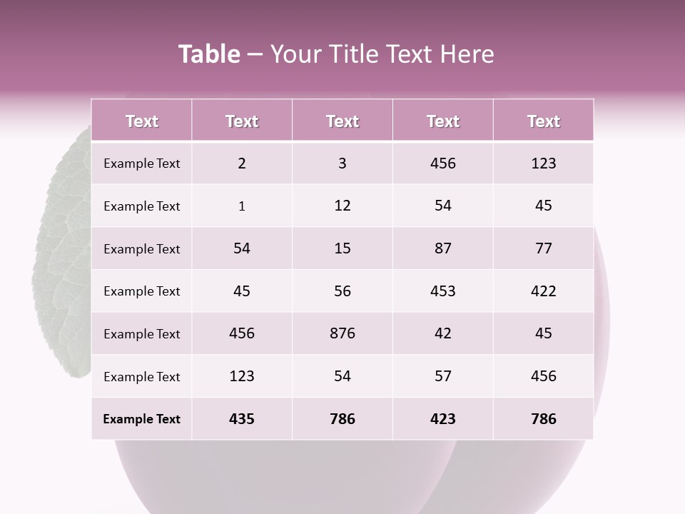 Raw Delicious Leaf PowerPoint Template