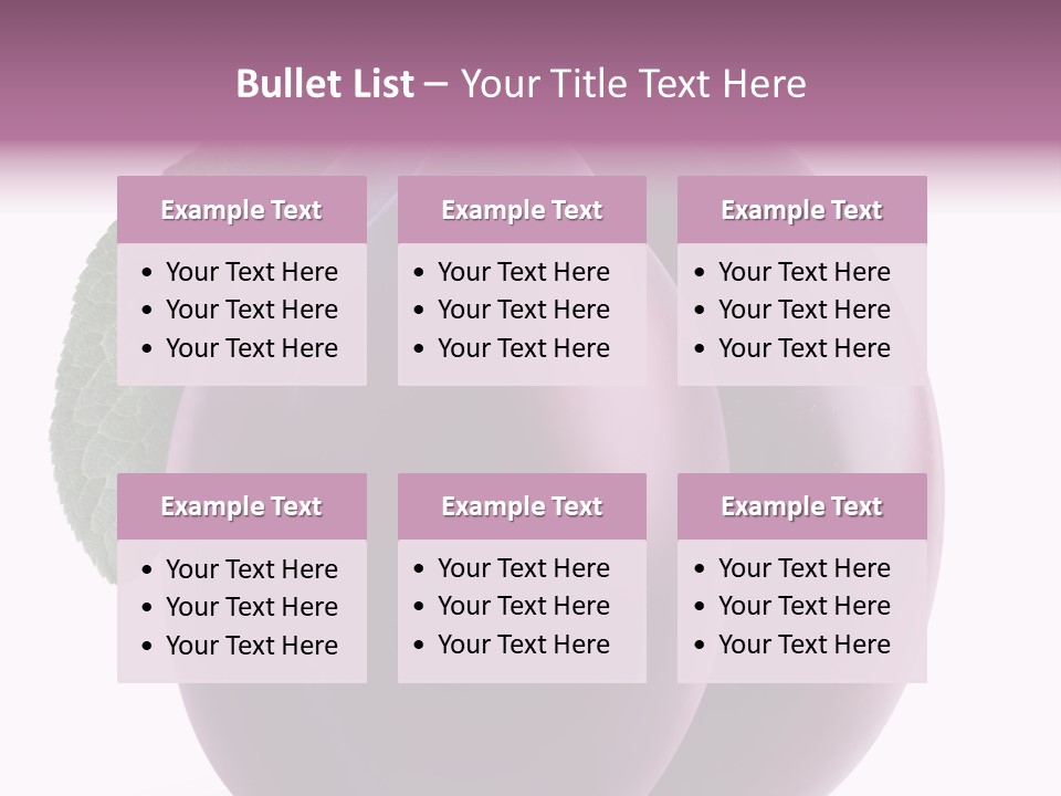 Raw Delicious Leaf PowerPoint Template