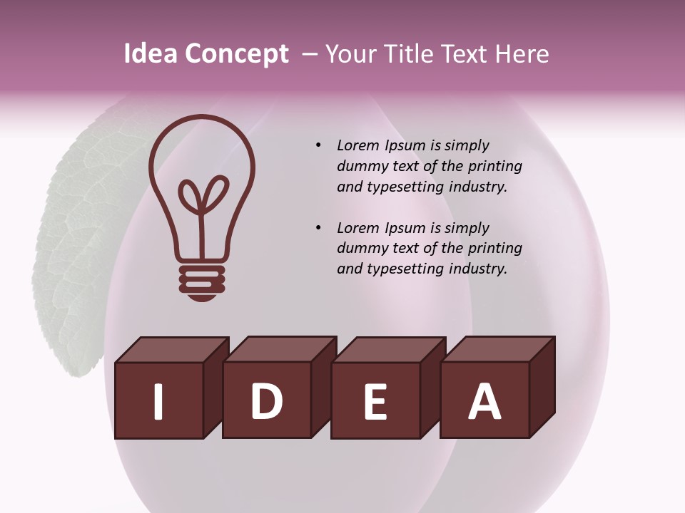 Raw Delicious Leaf PowerPoint Template
