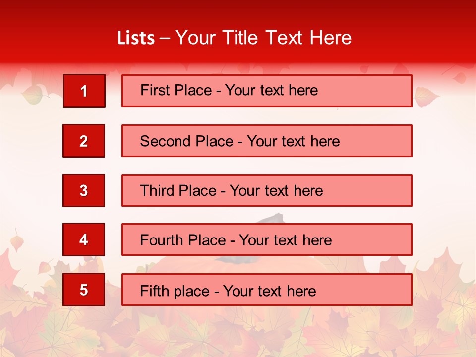 Defoliation Card Colour PowerPoint Template