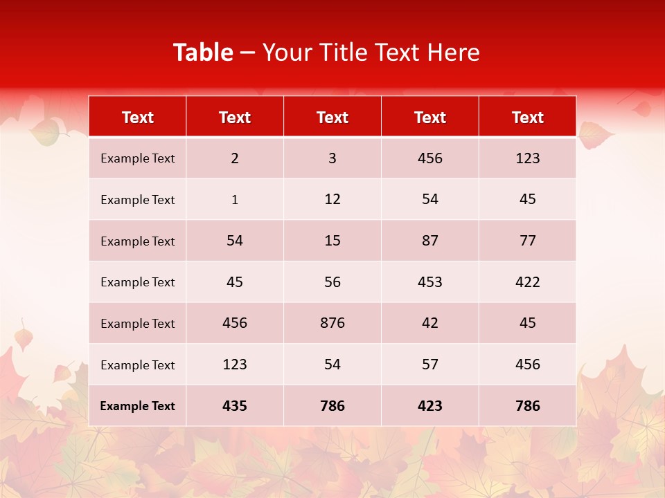 Defoliation Card Colour PowerPoint Template