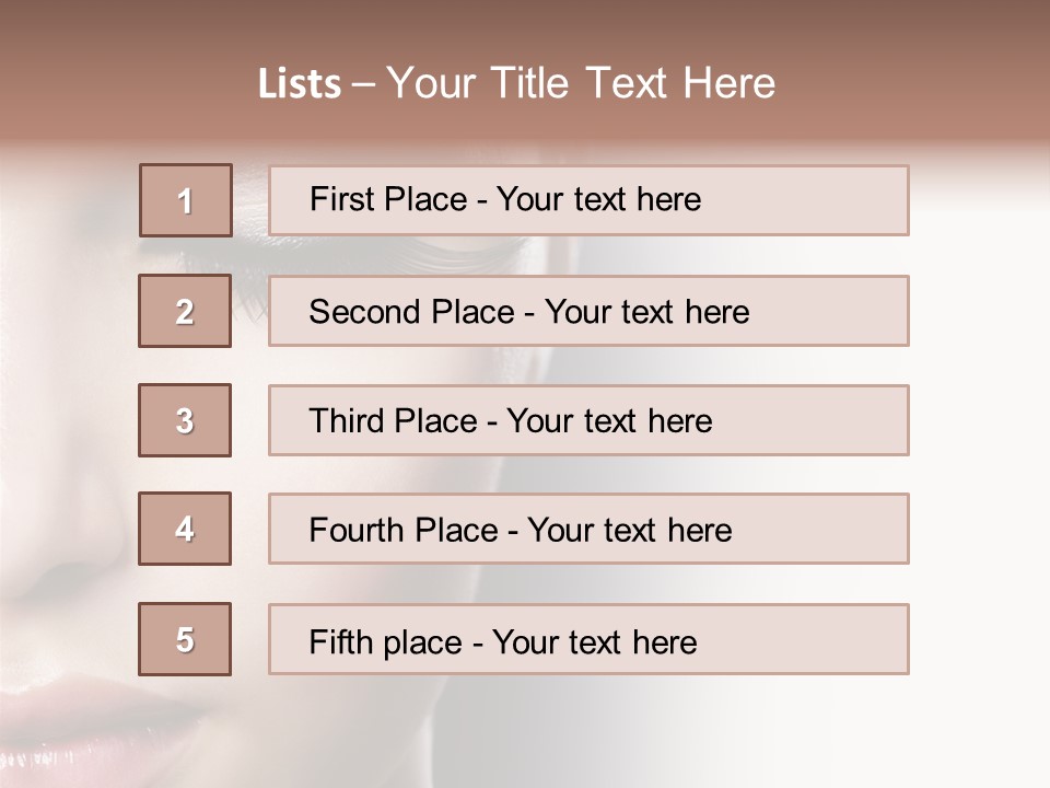 Face Style Female PowerPoint Template