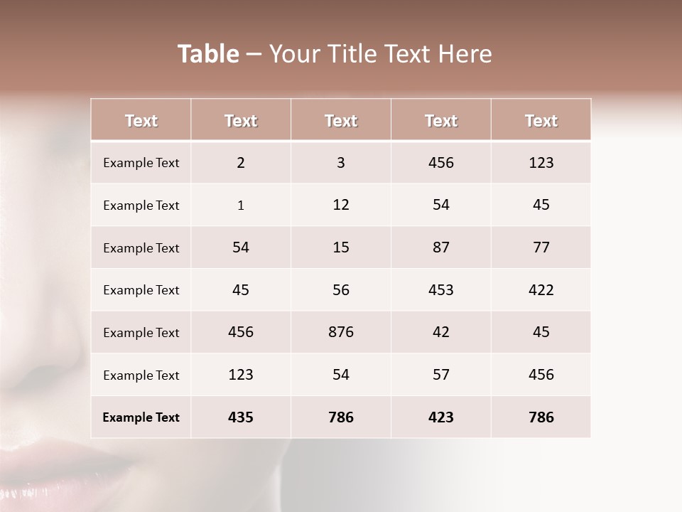 Face Style Female PowerPoint Template