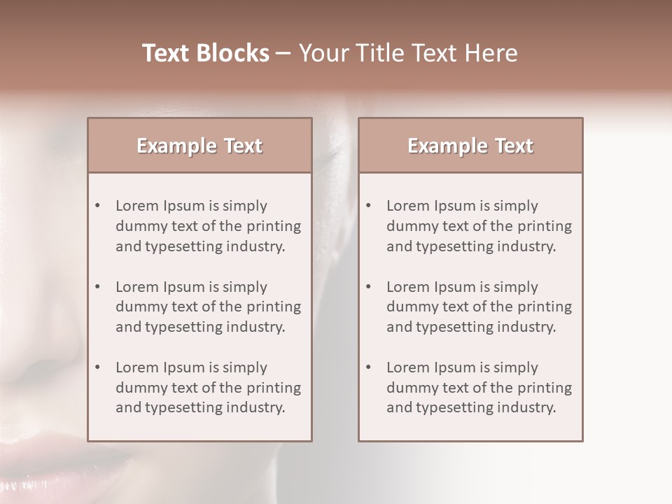 Face Style Female PowerPoint Template