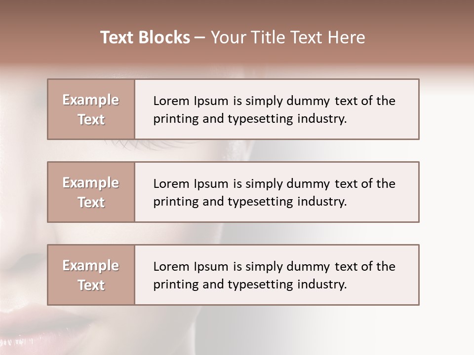 Face Style Female PowerPoint Template