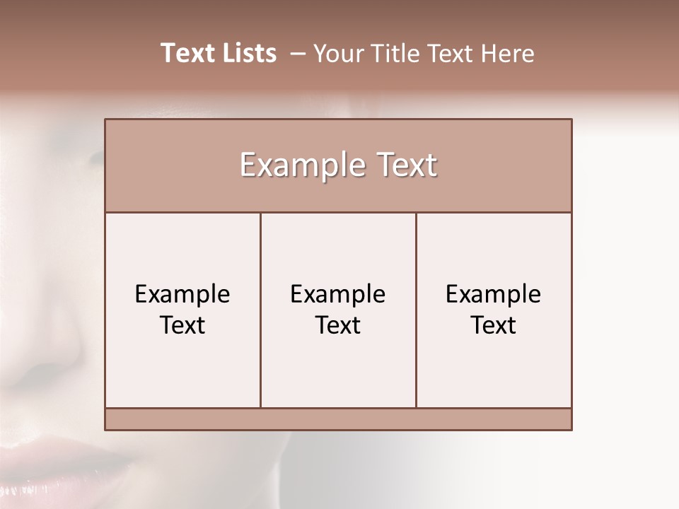 Face Style Female PowerPoint Template