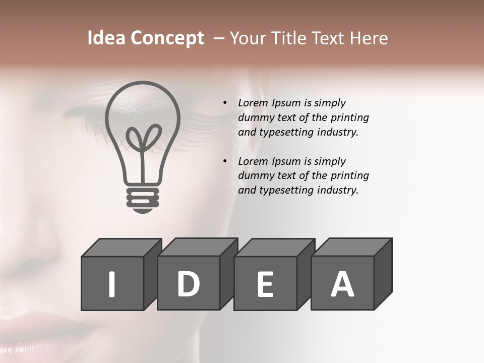 Face Style Female PowerPoint Template