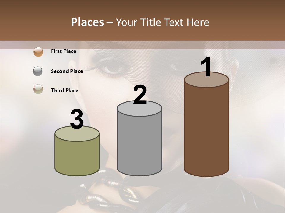 Bokeh Brunette Beautiful PowerPoint Template