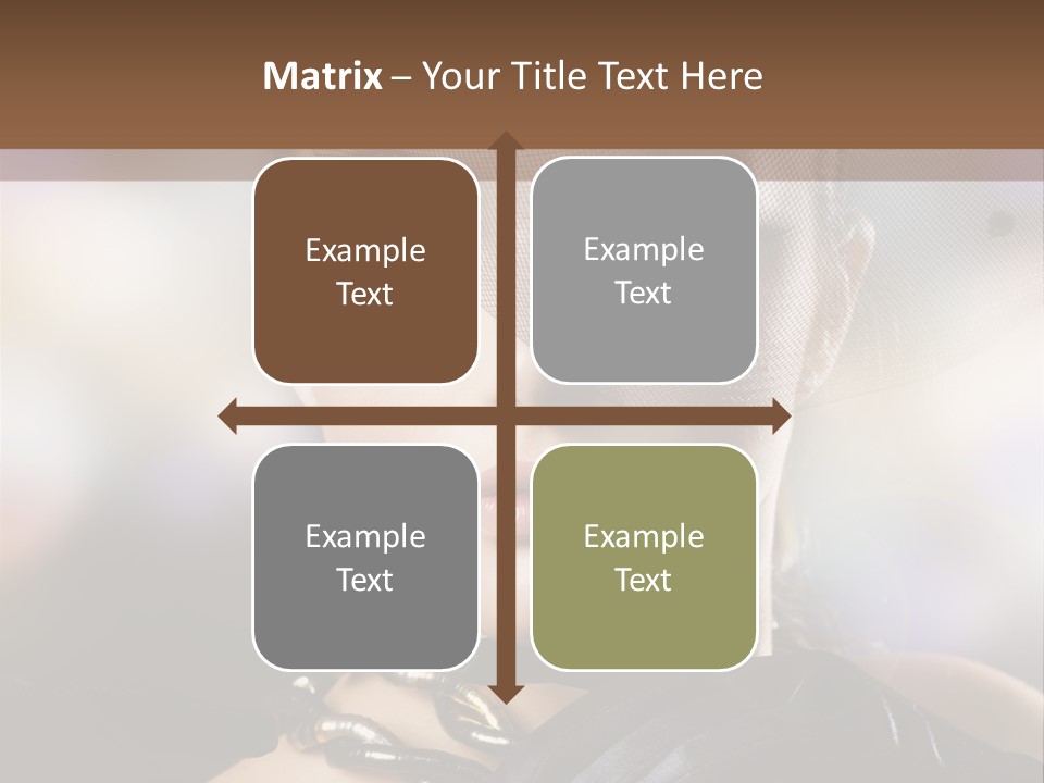 Bokeh Brunette Beautiful PowerPoint Template