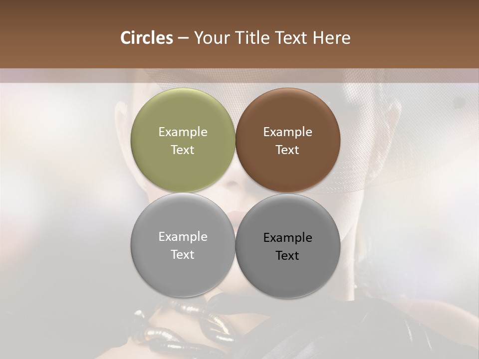 Bokeh Brunette Beautiful PowerPoint Template