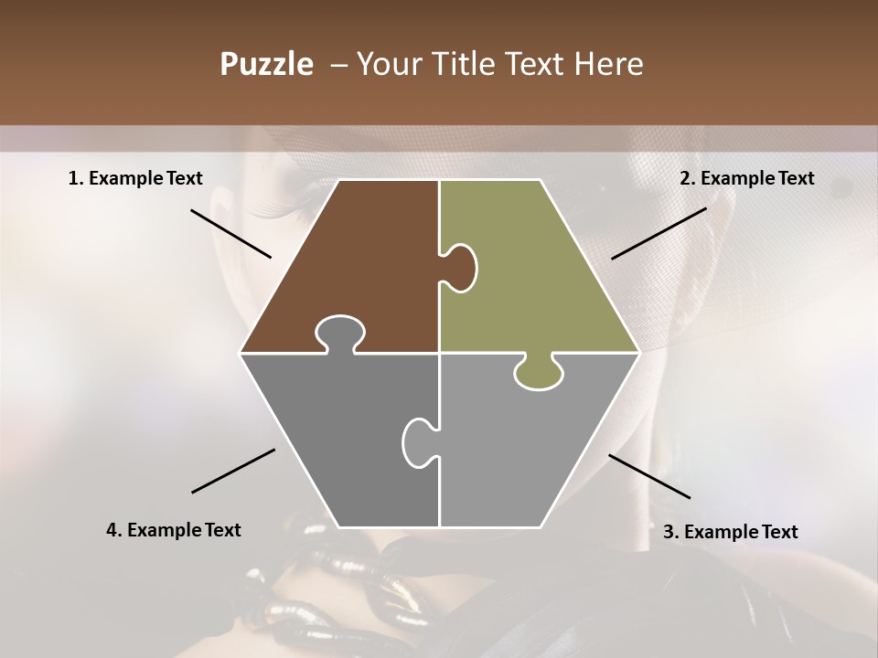 Bokeh Brunette Beautiful PowerPoint Template