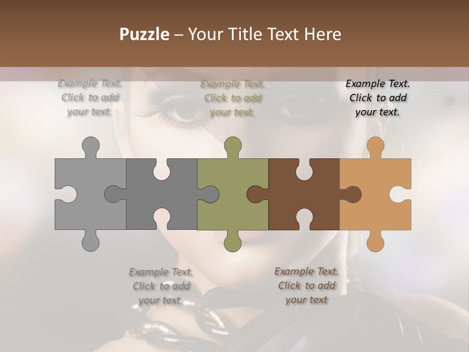 Bokeh Brunette Beautiful PowerPoint Template