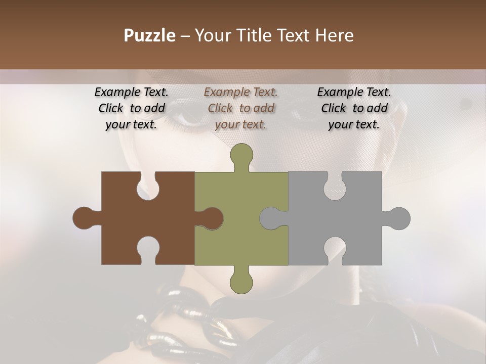 Bokeh Brunette Beautiful PowerPoint Template