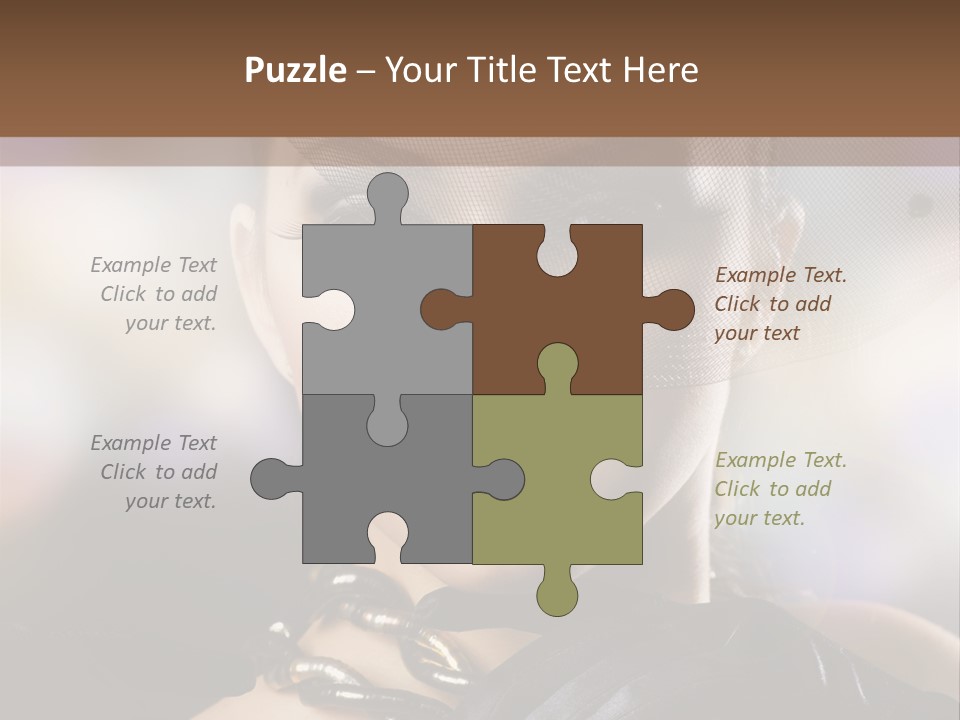 Bokeh Brunette Beautiful PowerPoint Template