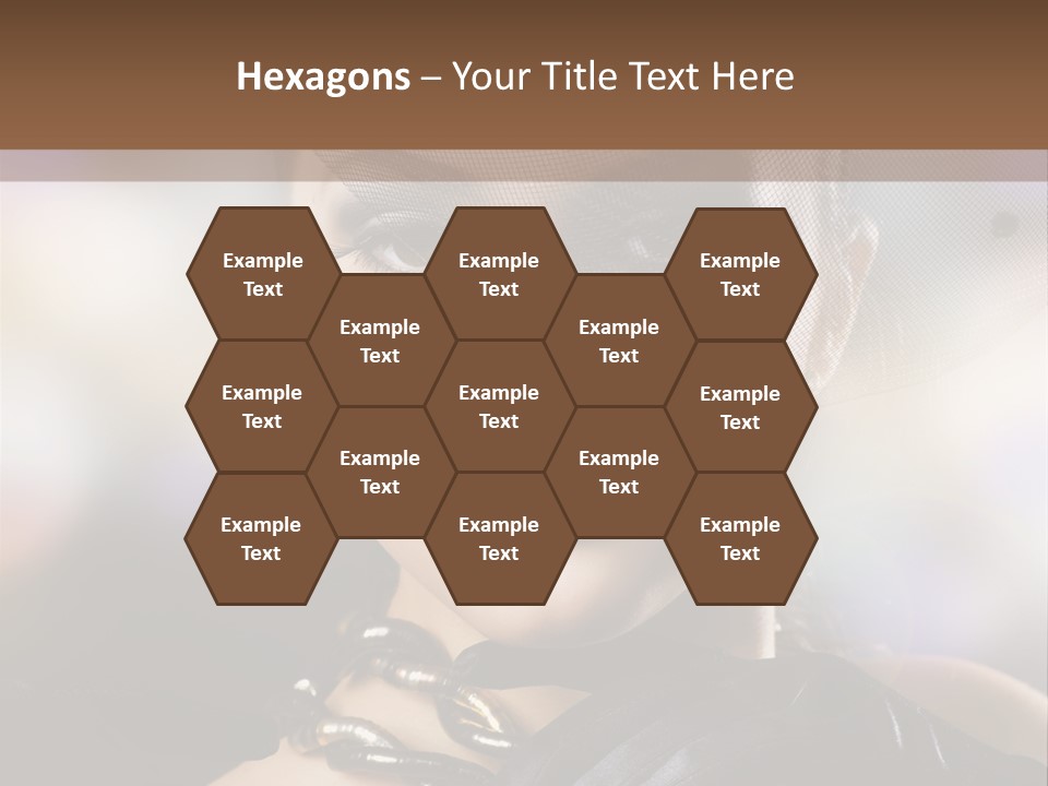 Bokeh Brunette Beautiful PowerPoint Template