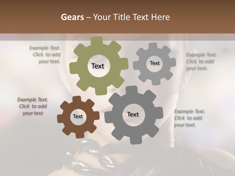 Bokeh Brunette Beautiful PowerPoint Template