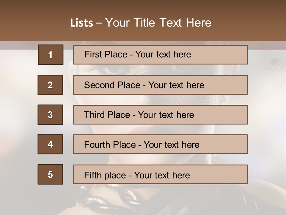 Bokeh Brunette Beautiful PowerPoint Template