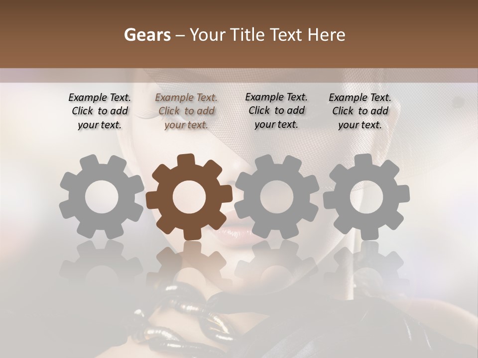 Bokeh Brunette Beautiful PowerPoint Template