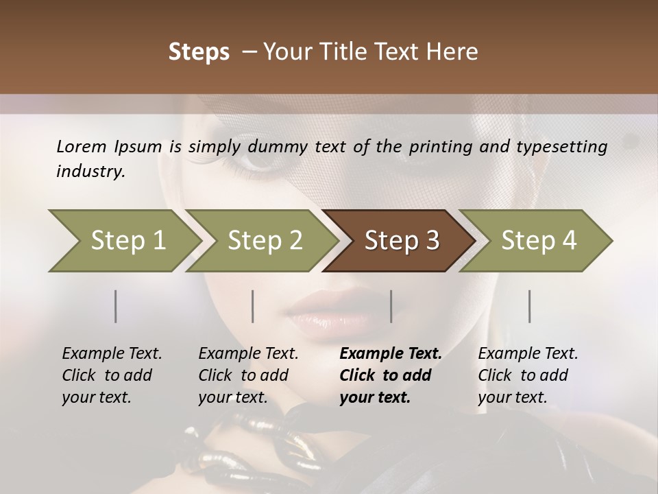 Bokeh Brunette Beautiful PowerPoint Template