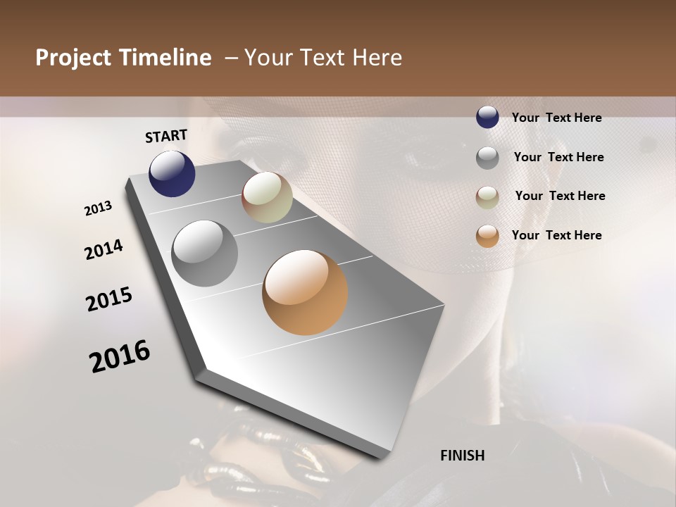 Bokeh Brunette Beautiful PowerPoint Template