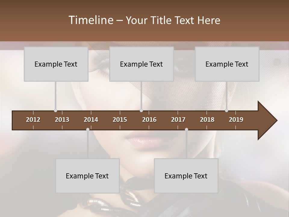 Bokeh Brunette Beautiful PowerPoint Template