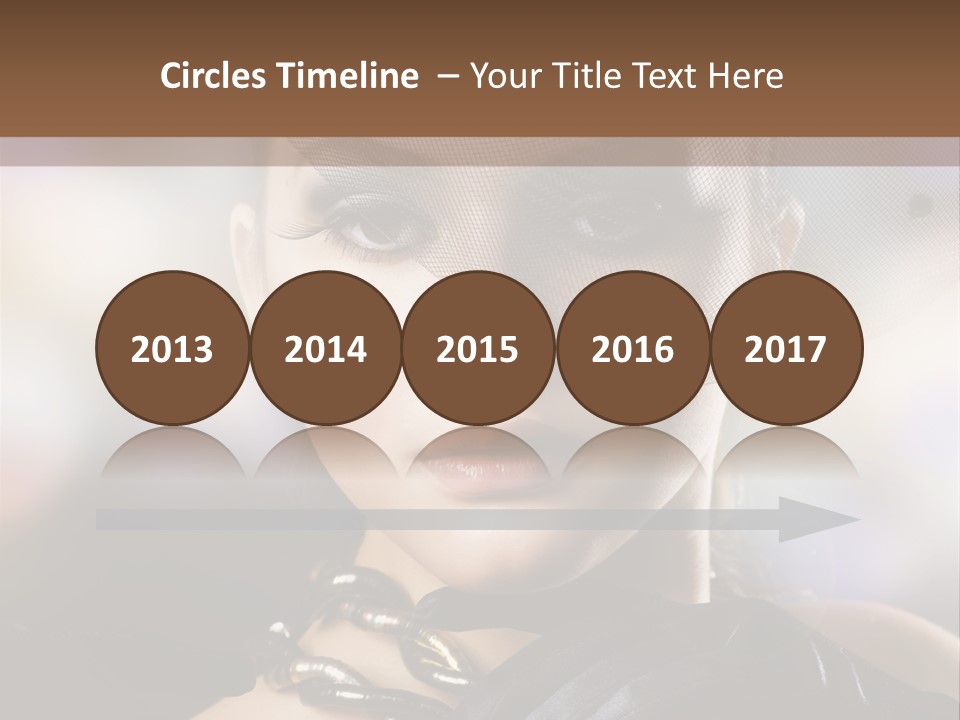 Bokeh Brunette Beautiful PowerPoint Template