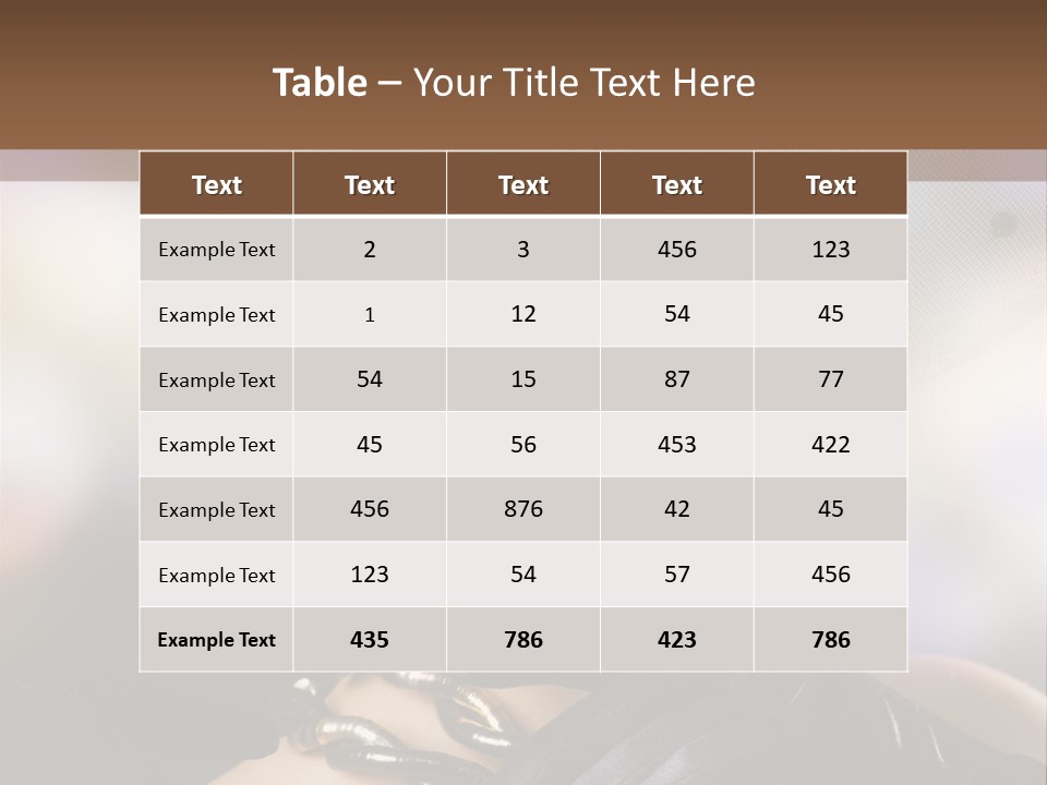 Bokeh Brunette Beautiful PowerPoint Template