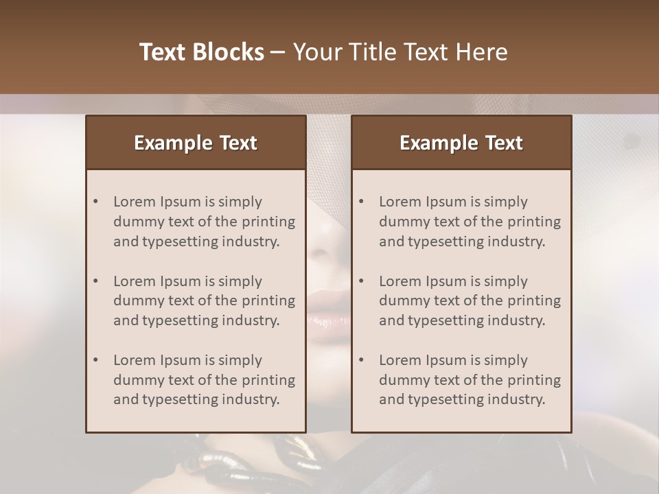 Bokeh Brunette Beautiful PowerPoint Template