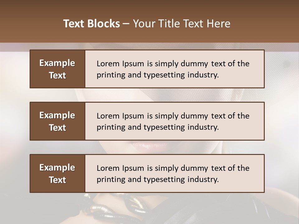 Bokeh Brunette Beautiful PowerPoint Template