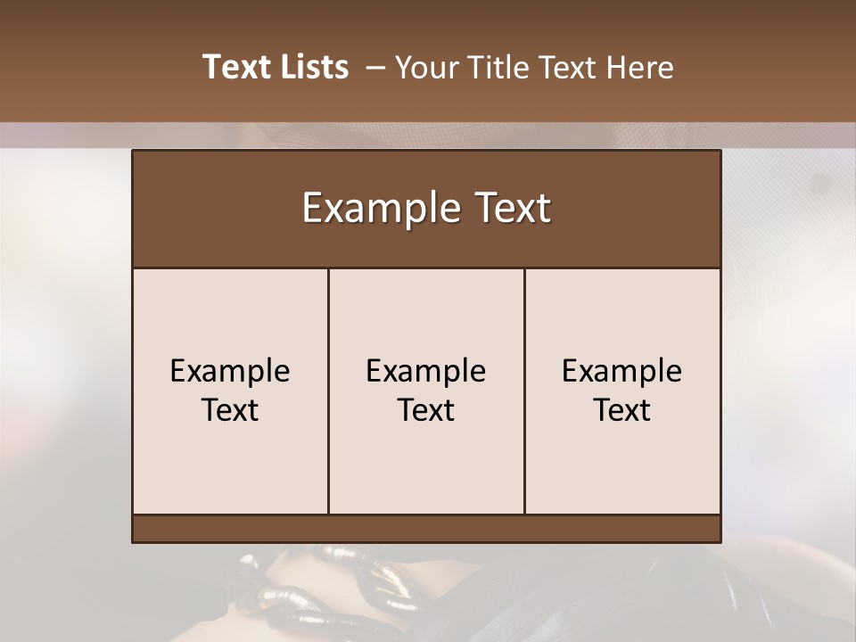Bokeh Brunette Beautiful PowerPoint Template