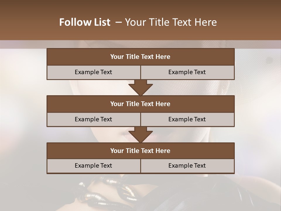 Bokeh Brunette Beautiful PowerPoint Template