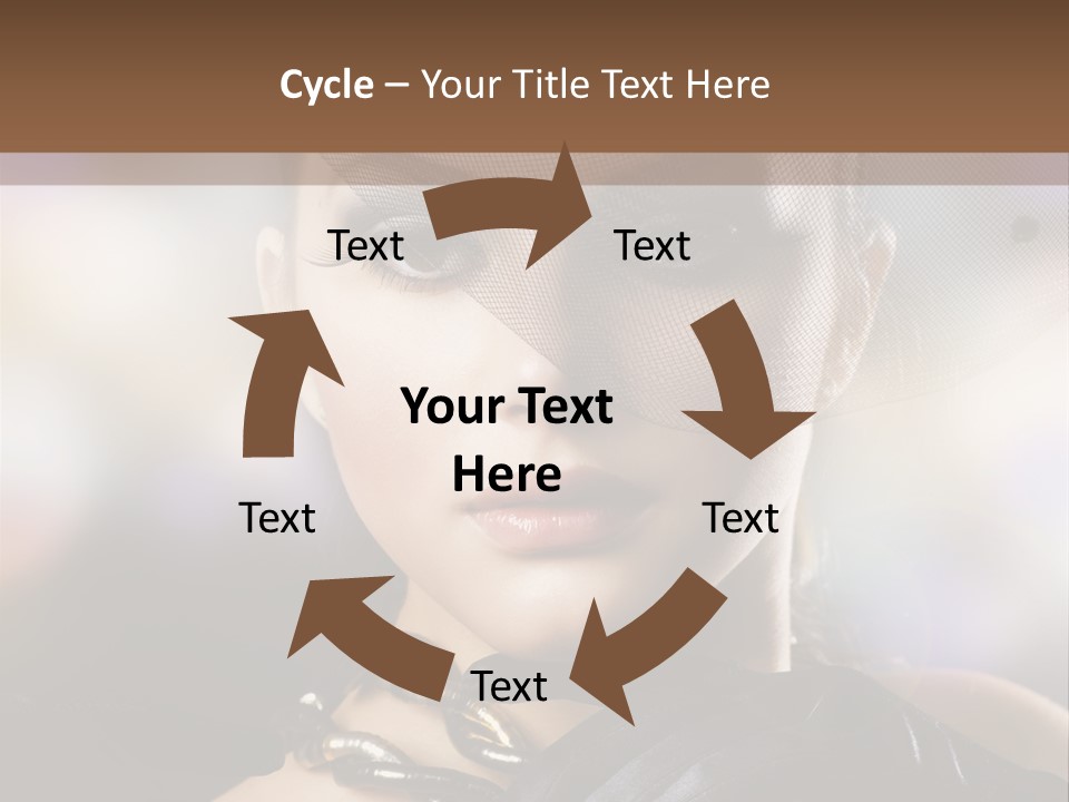 Bokeh Brunette Beautiful PowerPoint Template