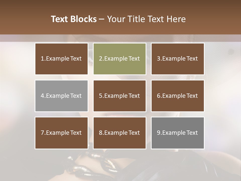 Bokeh Brunette Beautiful PowerPoint Template