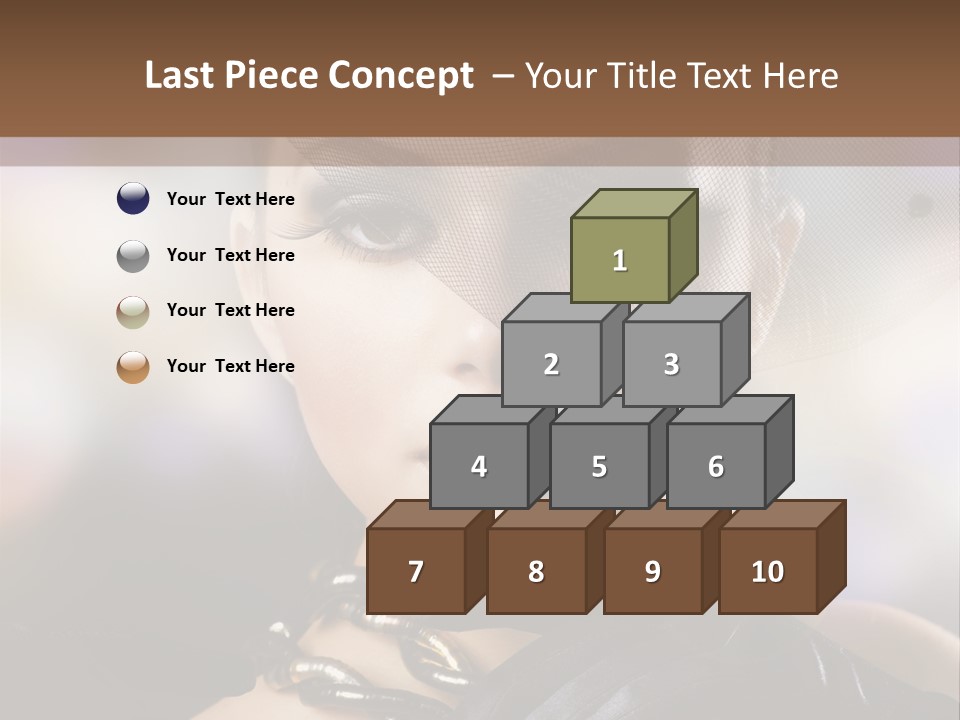 Bokeh Brunette Beautiful PowerPoint Template