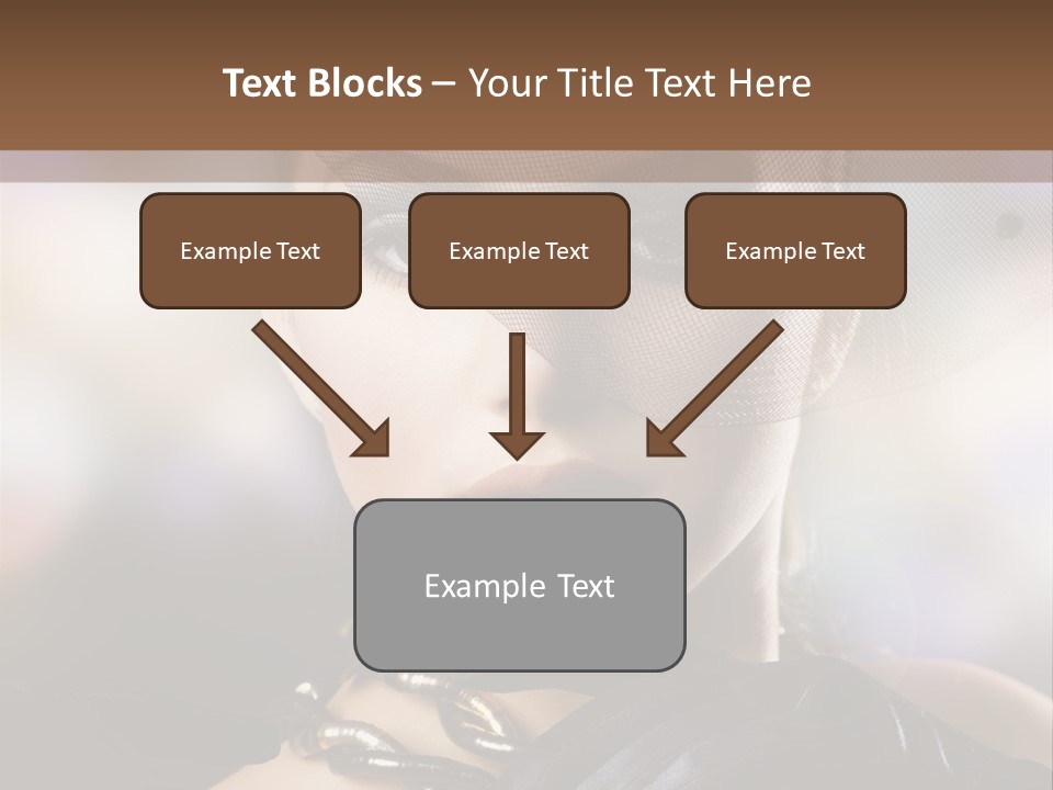 Bokeh Brunette Beautiful PowerPoint Template