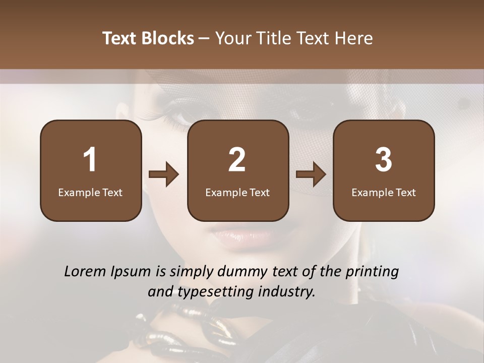 Bokeh Brunette Beautiful PowerPoint Template