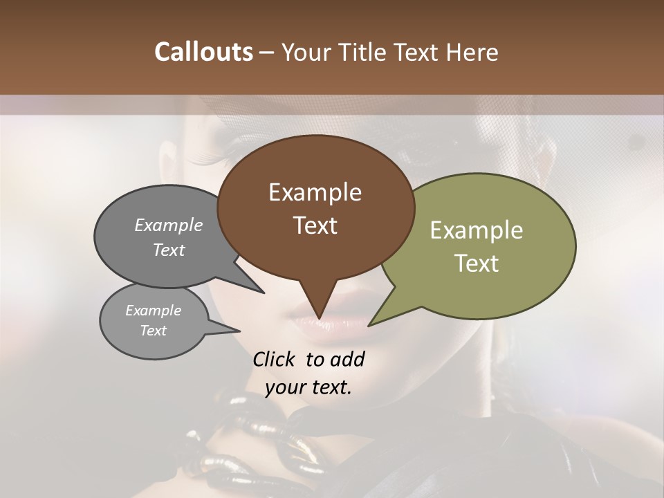 Bokeh Brunette Beautiful PowerPoint Template