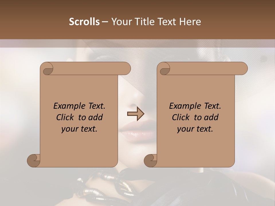 Bokeh Brunette Beautiful PowerPoint Template