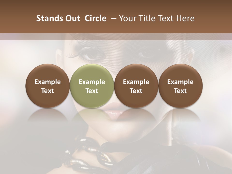 Bokeh Brunette Beautiful PowerPoint Template