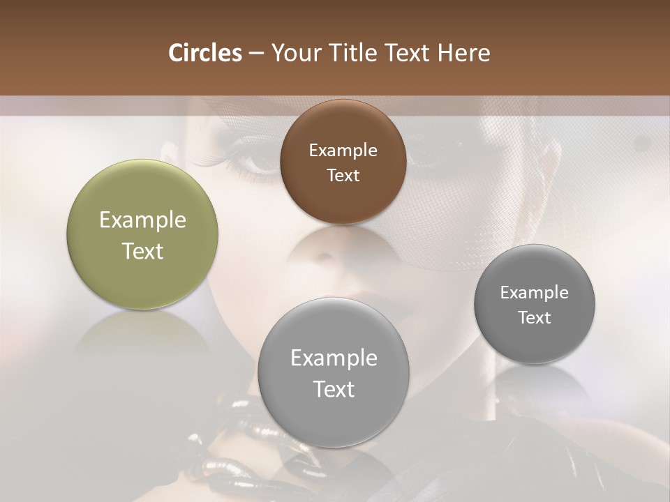 Bokeh Brunette Beautiful PowerPoint Template