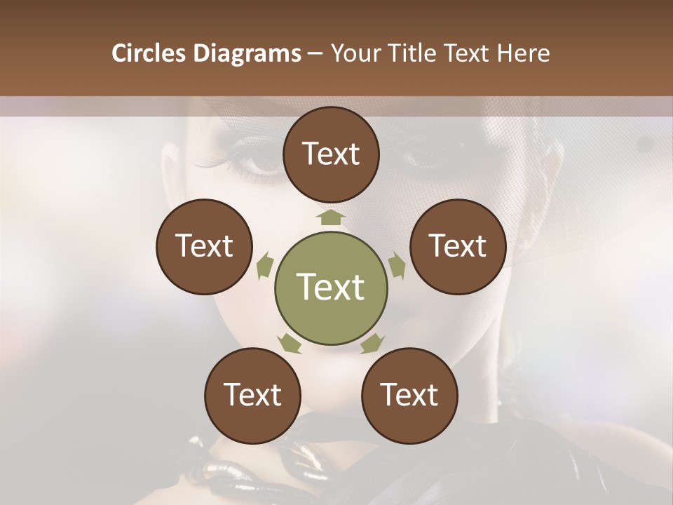 Bokeh Brunette Beautiful PowerPoint Template